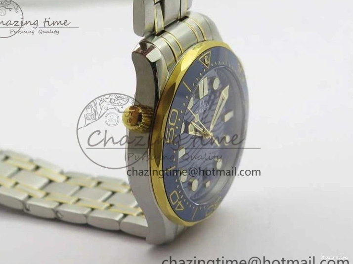 0201 2018 Seamaster Diver 300M SS YG VSF 1:1 Best Edition YG Bezel Blue Dial on SS YG Bracelet A Effortless 7897